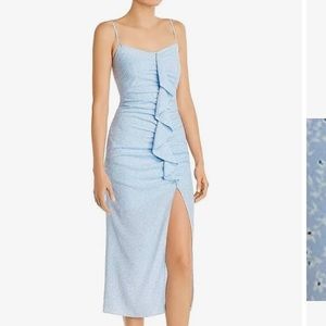Likely Blue Ruffle Midi Dress - 8
